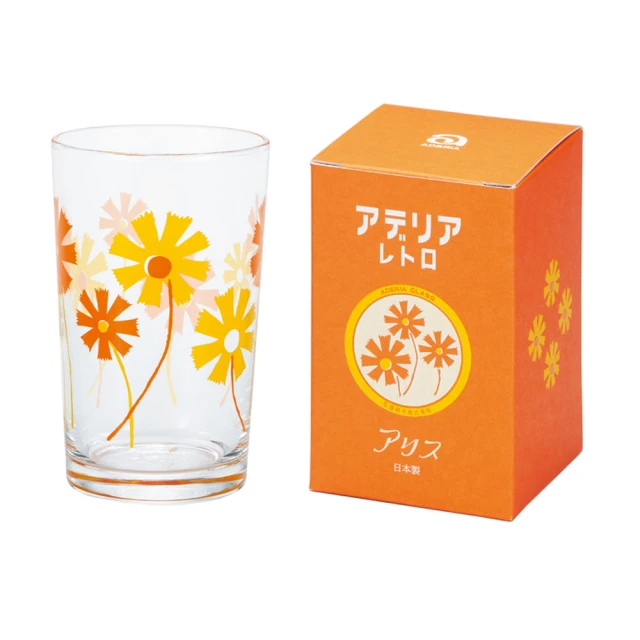 ADERIA  日式玻璃杯 橘菊款/200ml