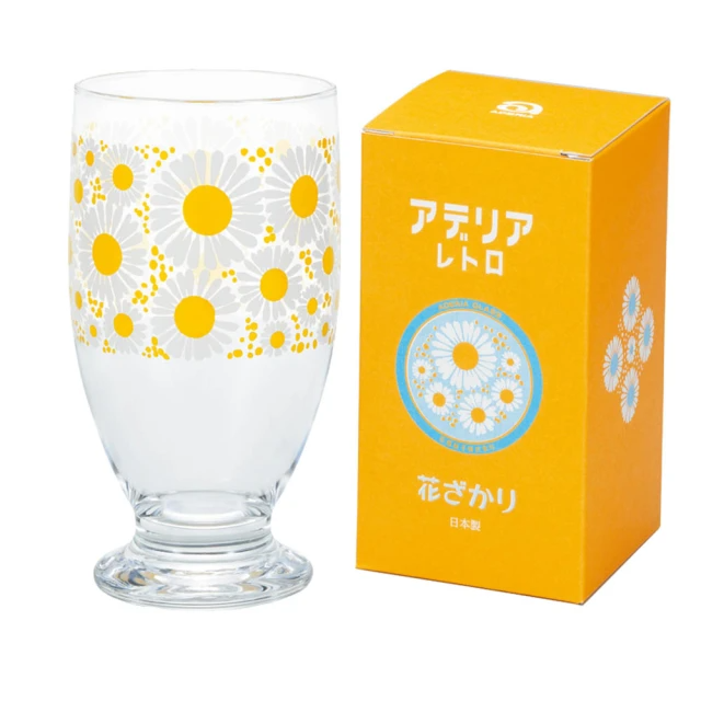 ADERIA  日式玻璃杯 黃菊款/335ml