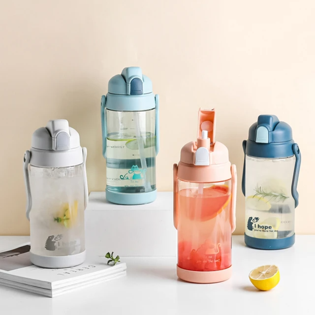 ANTIAN 彈蓋吸管運動水壺 2000ml