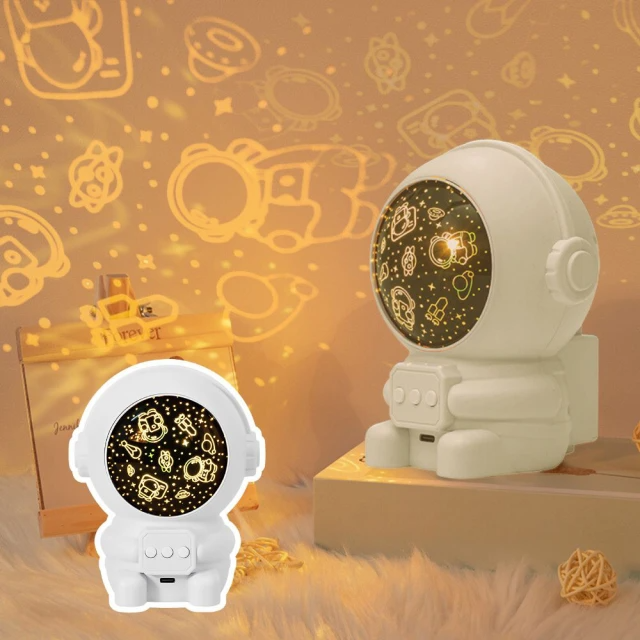 宇宙航員 USB夢幻太空人旋轉投影小夜燈