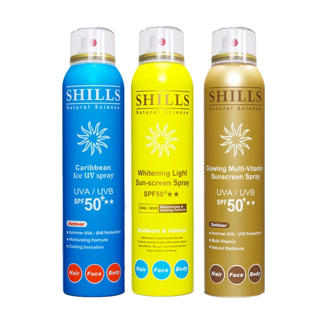 SHILLS舒兒絲-很耐曬超清爽美白防曬冰鎮噴霧SPF50+3入組