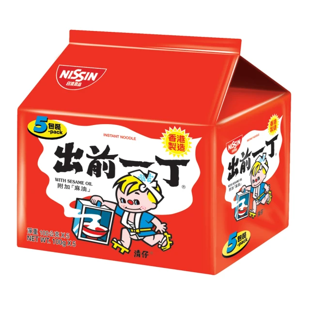 NISSIN 日清 出前一丁麻油味速食麵100gX5入(泡麵)