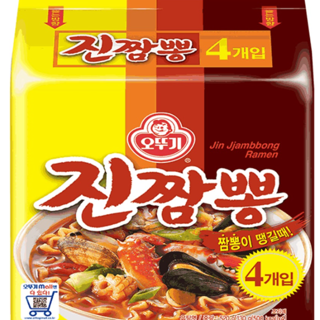 韓國OTTOGI不倒翁金螃蟹海鮮風味拉麵(4入)