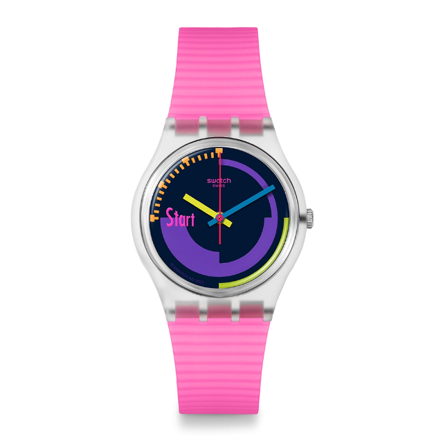 【SWATCH】Gent 原創系列手錶 SWATCH NEON PINK PODIUM (34mm) SO28K111
