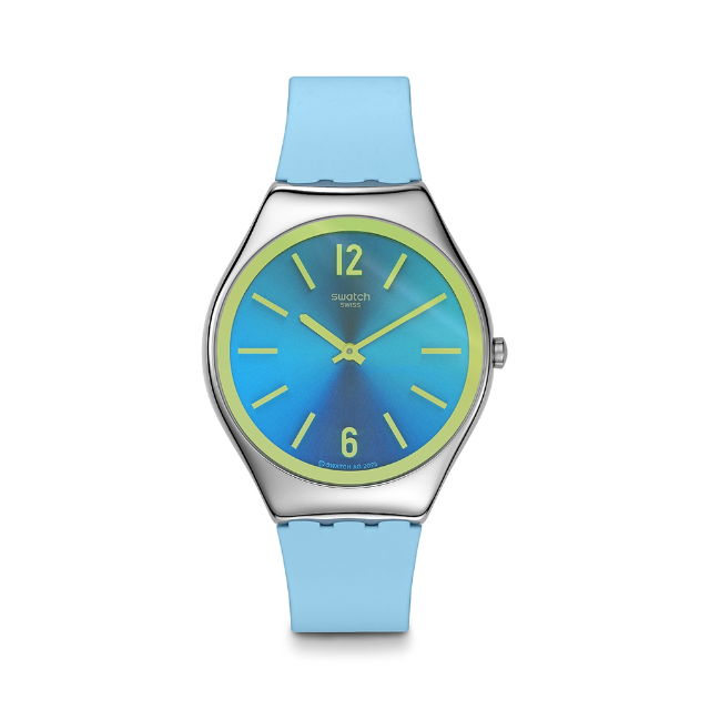 【SWATCH】Skin Irony 超薄金屬系列手錶 MIDDAY SKY (38mm) SYXS156