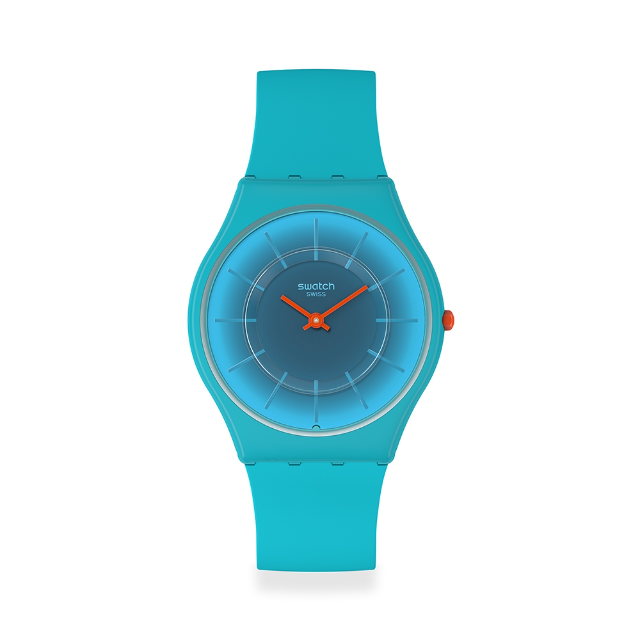【SWATCH】SKIN超薄系列手錶 RADIANTLY TEAL (34mm) SS08N114