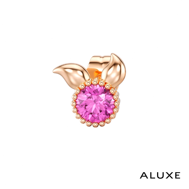 ALUXE 亞立詩 10K金 寶石耳環 Piglet 小豬 迪士尼 小熊維尼系列 (單支) EEDW006