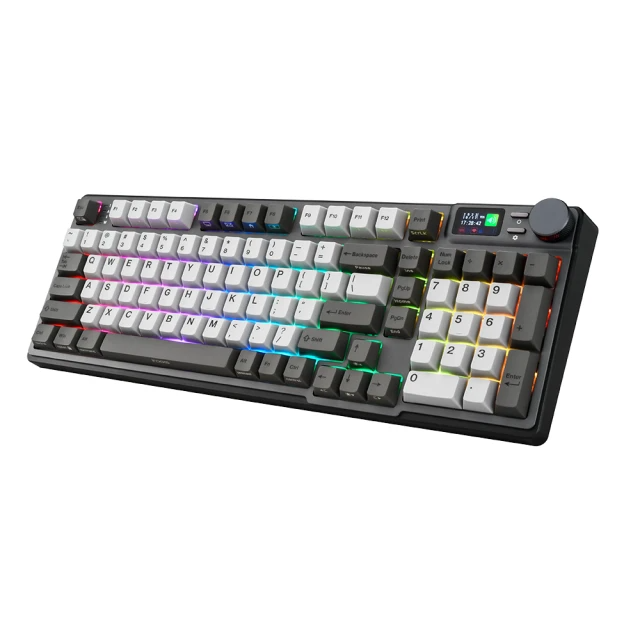 i-Rocks K85R 機械式鍵盤-熱插拔-RGB背光-石墨灰