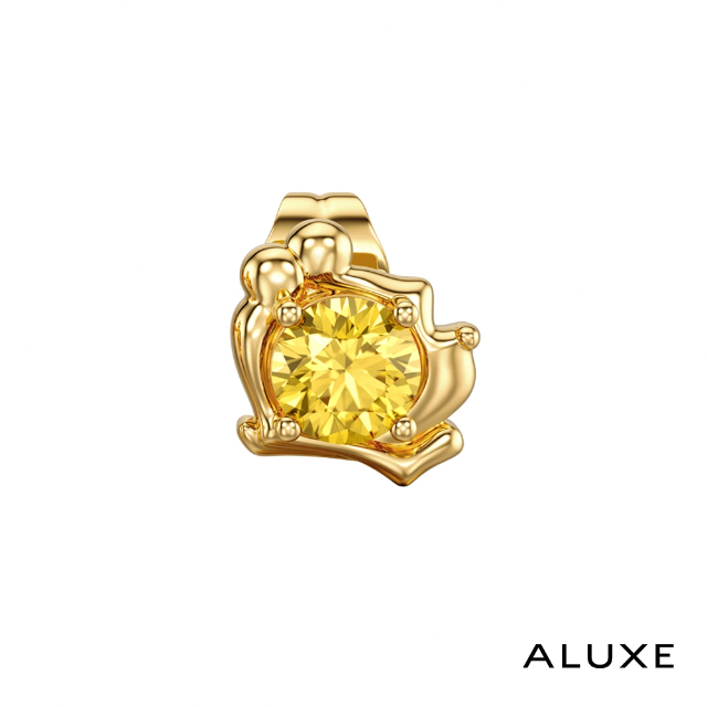 ALUXE 亞立詩 10K金 黃寶石 寶石耳環 The Pooh 小熊維尼 迪士尼 小熊維尼系列 (單支) ESDW002