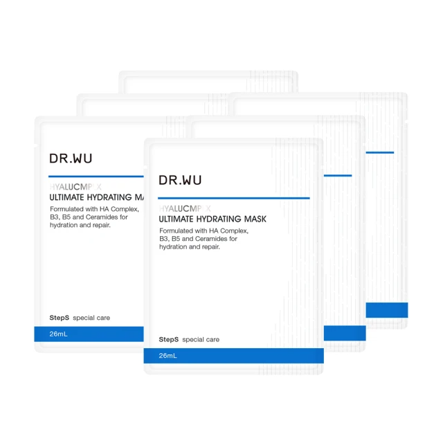 DR.WU 達爾膚 玻尿酸保濕微導面膜3片(2入組 共6片)
