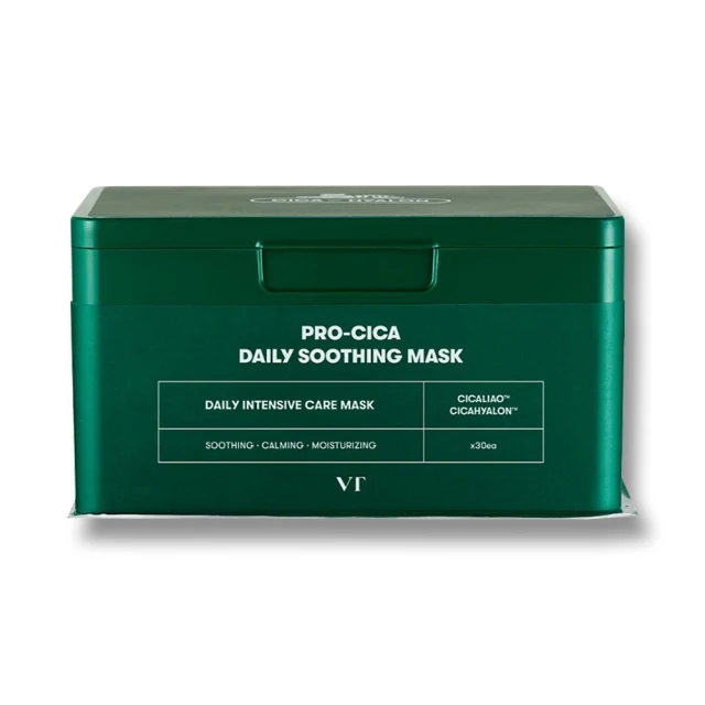 VT 老虎日常舒緩面膜 30片(綠寶盒早安面膜積雪草)