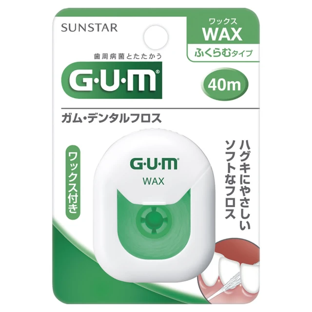 GUM 牙周護理牙線-40M(含蠟膨脹型)