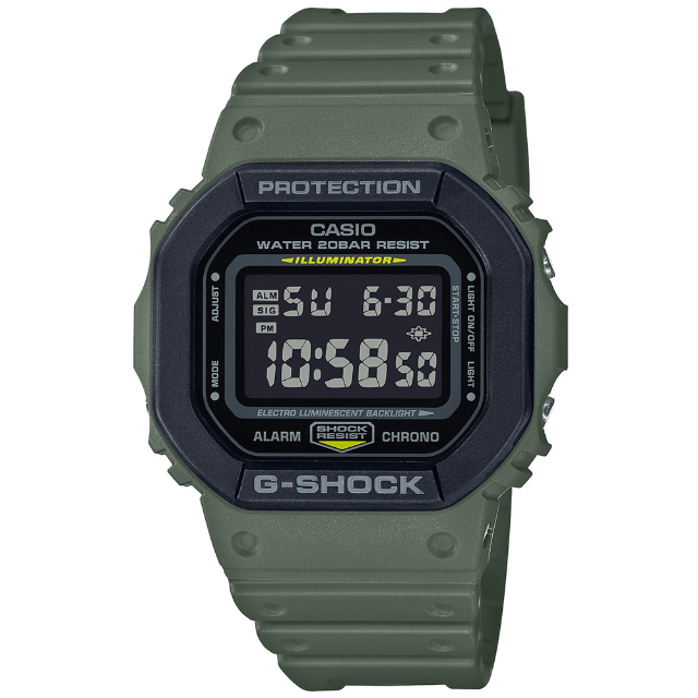 CASIO 卡西歐 G-SHOCK 街頭時尚方形電子腕錶 (DW-5610SU-3)