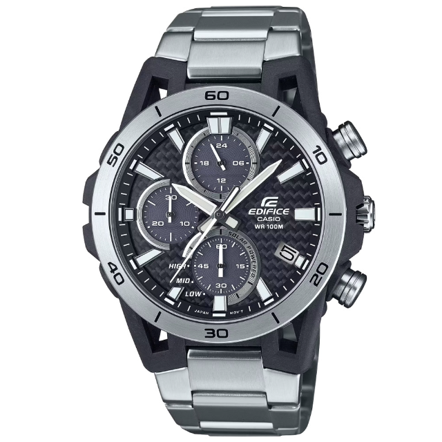 CASIO 卡西歐 EDIFICE 懸吊設計 賽車太陽能雙顯腕錶 (EQS-960D-1AV)