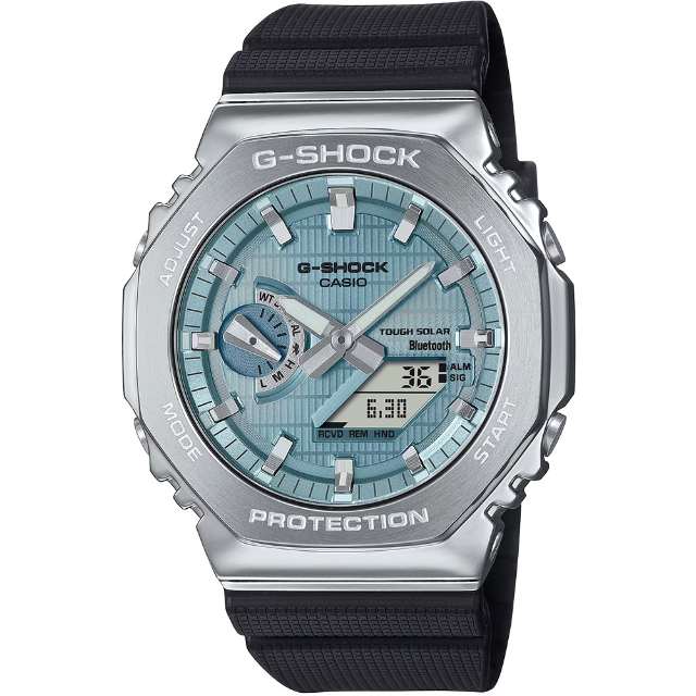 CASIO 卡西歐 G-SHOCK 八角太陽能藍芽手錶 (GBM-2100A-1A2)