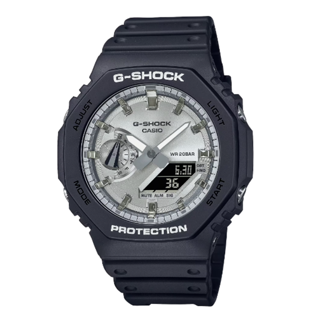 CASIO 卡西歐 G-SHOCK 潮流魅力八角錶殼耐衝擊運動雙顯腕錶 (GA-2100SB-1A)