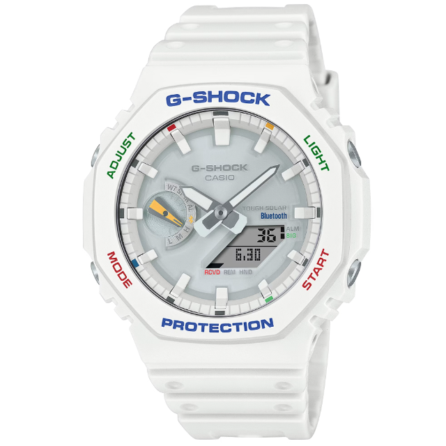CASIO 卡西歐 G-SHOCK 藍牙連線 八角雙顯太陽能腕錶 (GA-B2100FC-7A)