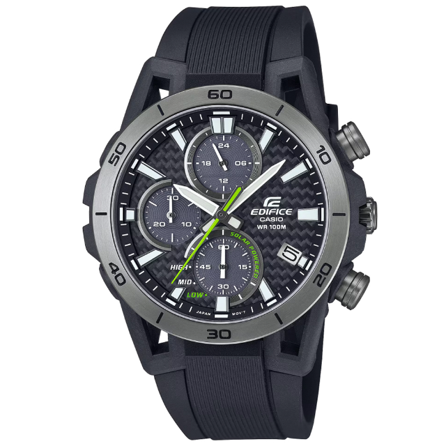 CASIO 卡西歐 EDIFICE 懸吊設計 賽車太陽能雙顯腕錶 (EQS-960PB-1AV)