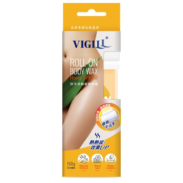 【VIGILL 婦潔】除毛滾輪蜜糖熱蠟(150g+5片棉片)-原味