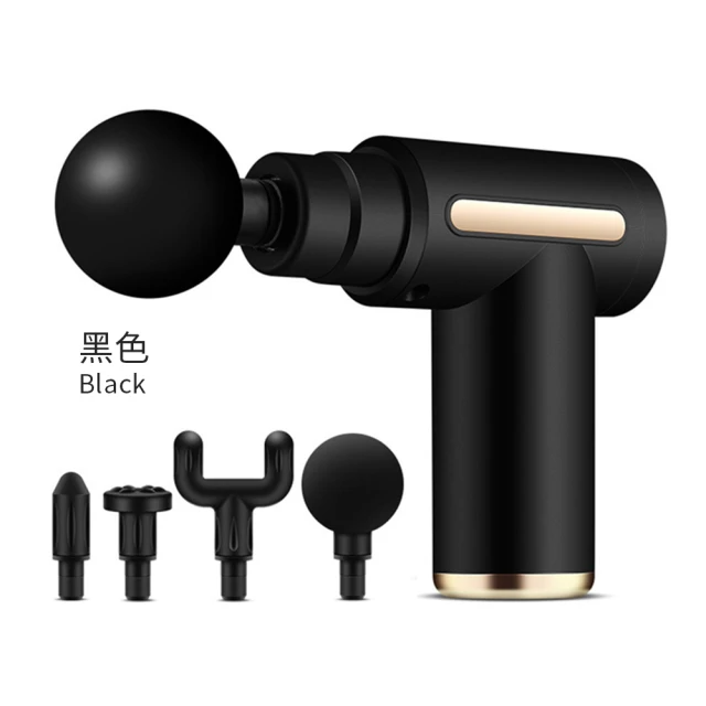 OMG 液晶觸控電動筋膜槍 USB充電式肌肉按摩槍-黑色(液晶款)