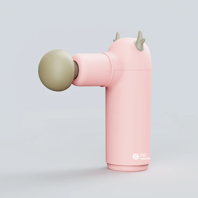 iNO 小鹿碰吉君震動按摩槍(Type C充電) 粉色