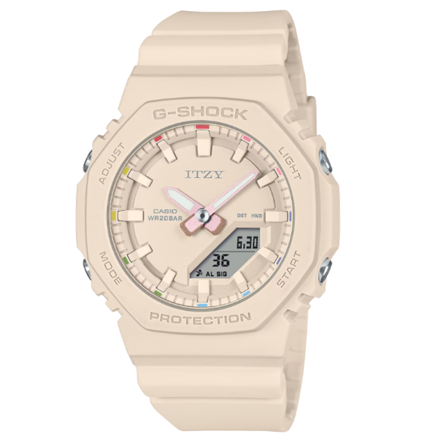 CASIO 卡西歐 G-SHOCK X ITZY 限量聯名款 酷炫時尚 雙顯系列 (GMA-P2100IT-4A)