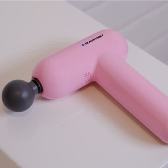 BLAUPUNKT 藍寶 mini USB隨身筋膜震動按摩槍(BPB-M07HU)-珊瑚粉