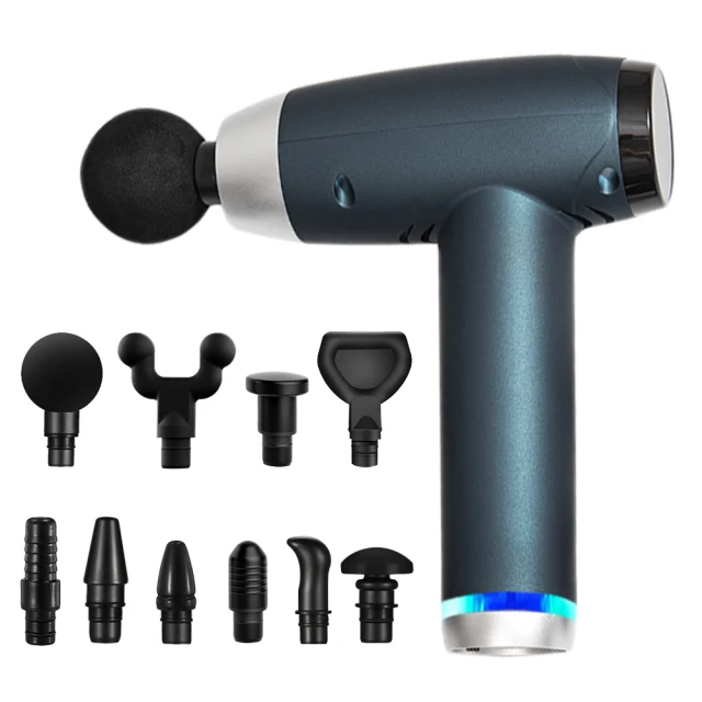 FJ 旗艦款雙色USB筋膜按摩槍K6( 藍綠色)