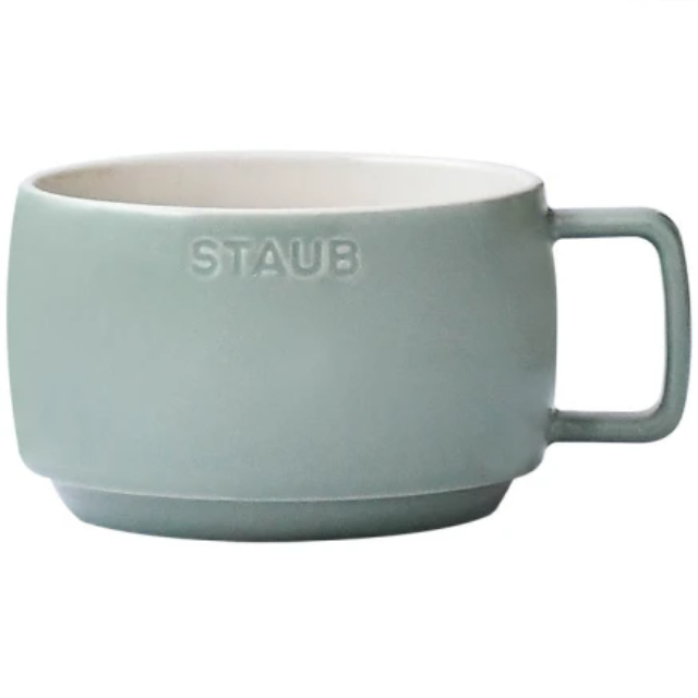 法國Staub 陶瓷早餐杯500ml-莫蘭迪綠