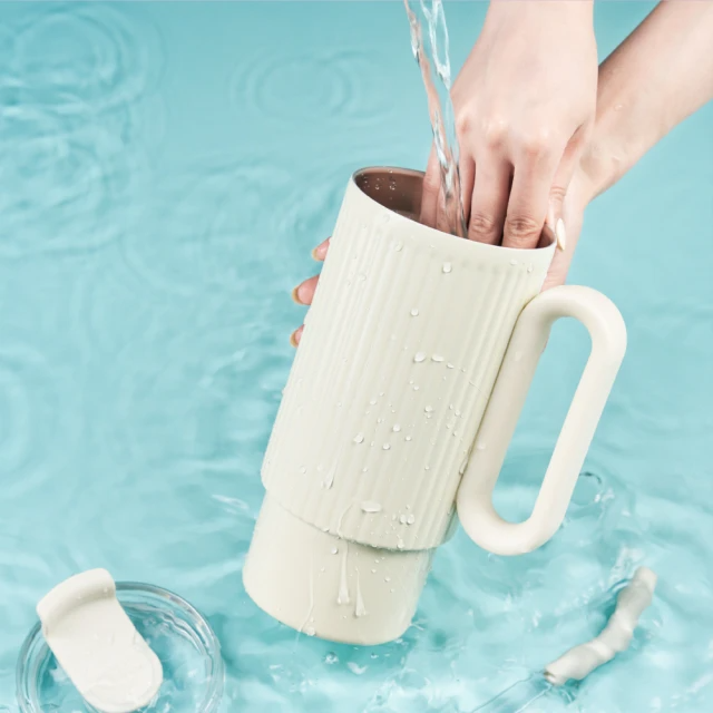 Holoholo Rome Cup 保溫吸管隨手杯（1000ml／奶油白）