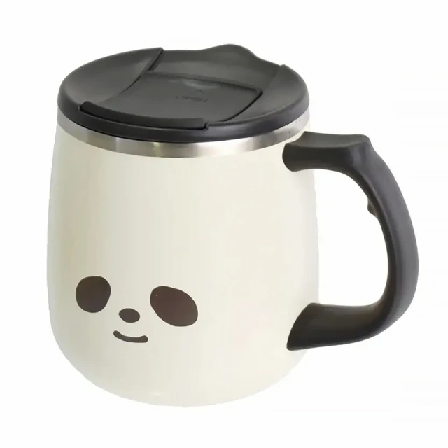 SABU HIROMORI MOOMOO復古文青可愛不鏽鋼保冷保溫馬克杯400ml (大貓熊)