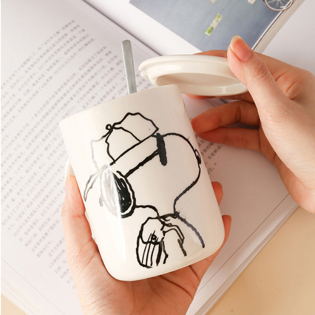 哈生活 史努比經典陶瓷杯350ml(白色)