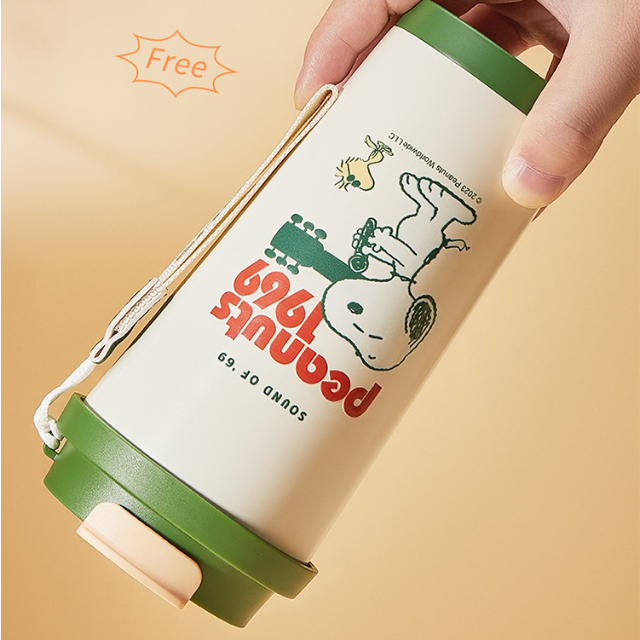 SNOOPY 史努比大容量 升級優質316不鏽鋼-綠色