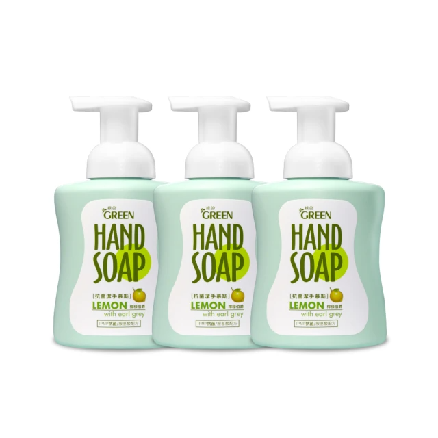 Green綠的 檸檬伯爵潔手慕斯x3入
