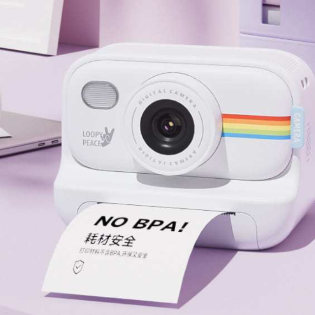 esoonkids Pro 潮玩 拍立得兒童相機(雲朵白)