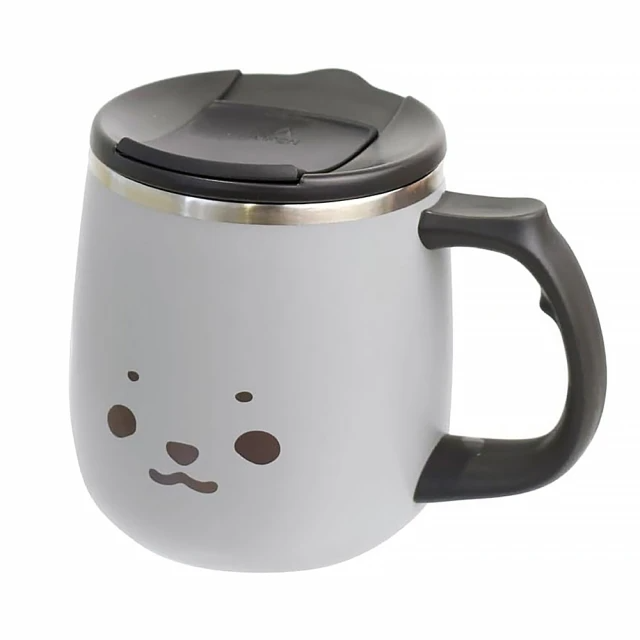 SABU HIROMORI MOOMOO復古文青可愛不鏽鋼保冷保溫馬克杯400ml (斑海豹)