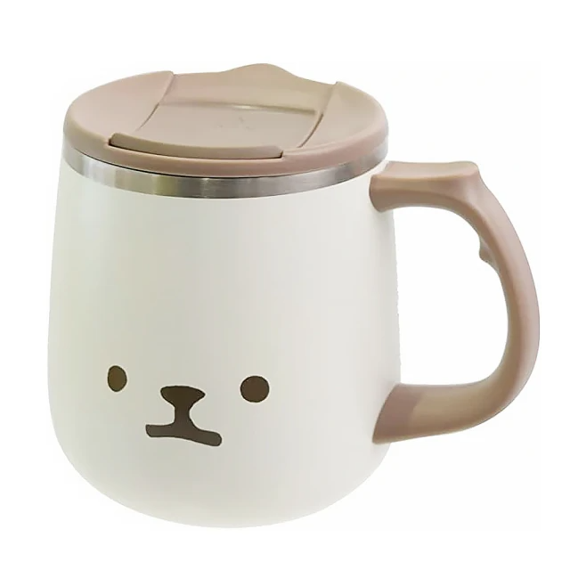 SABU HIROMORI MOOMOO復古文青可愛不鏽鋼保冷保溫馬克杯400ml (牛奶貓)