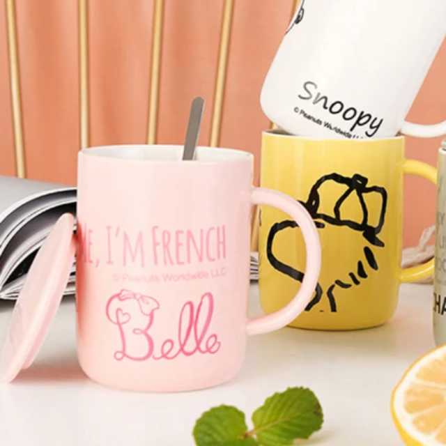 哈生活 史努比經典陶瓷杯350ml(粉色)