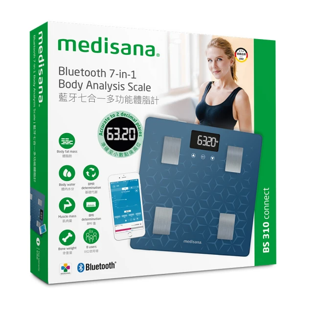 德國 medisana 藍牙七合一多功能體脂計
