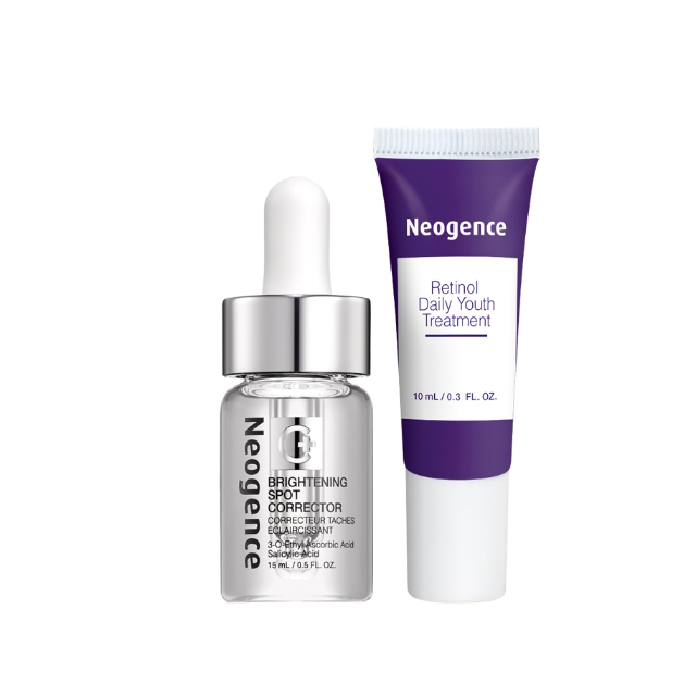 霓淨思 早C晚A緊實發光組 (1%新生A醇 10ml+淡斑精華 15ml)