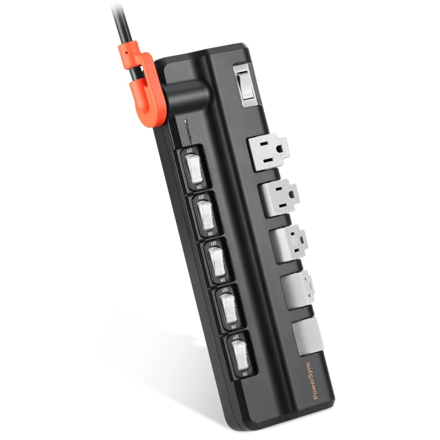 PowerSync - 6開5插防雷擊抗搖擺旋轉延長線/1.8M