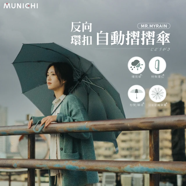 MUNICHI 沐尼黑 反向環扣自動摺摺傘