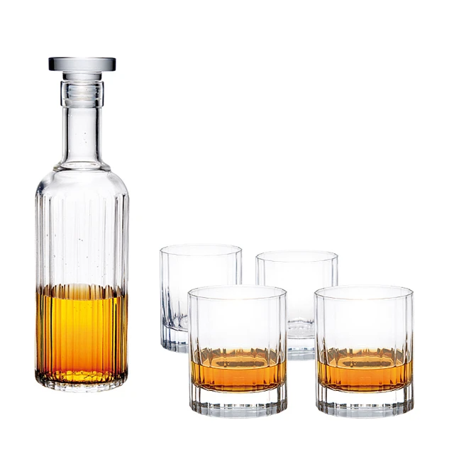 Luigi Bormioli 義大利無鉛水晶威士忌杯禮盒組 1壺4杯(酒杯禮盒)