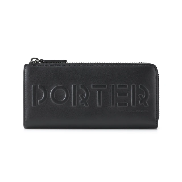 PORTER INTERNATIONAL 時尚躍動ALPHA真皮拉鍊式長夾