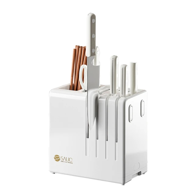 日本SP SAUCE 雙向機能通風瀝水刀具架