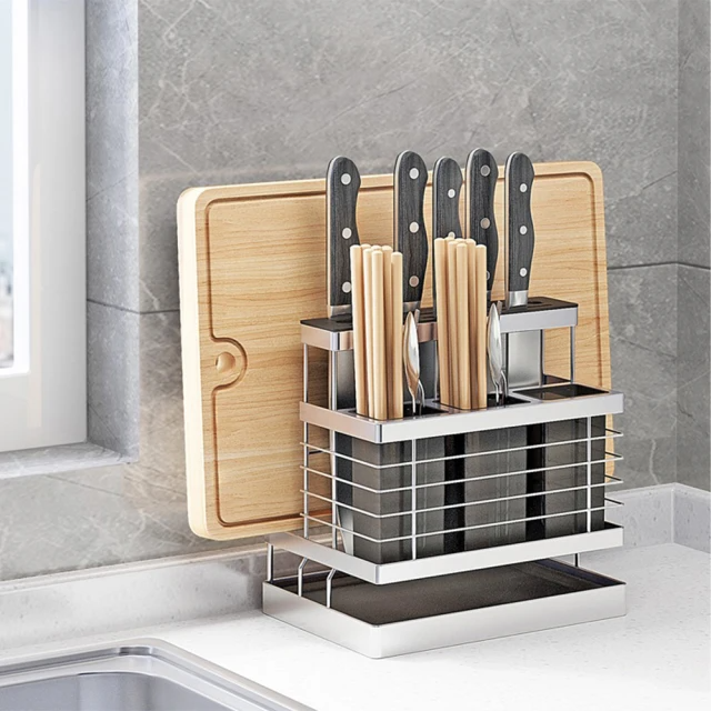 居家家 304不銹鋼刀具收納架 K-178