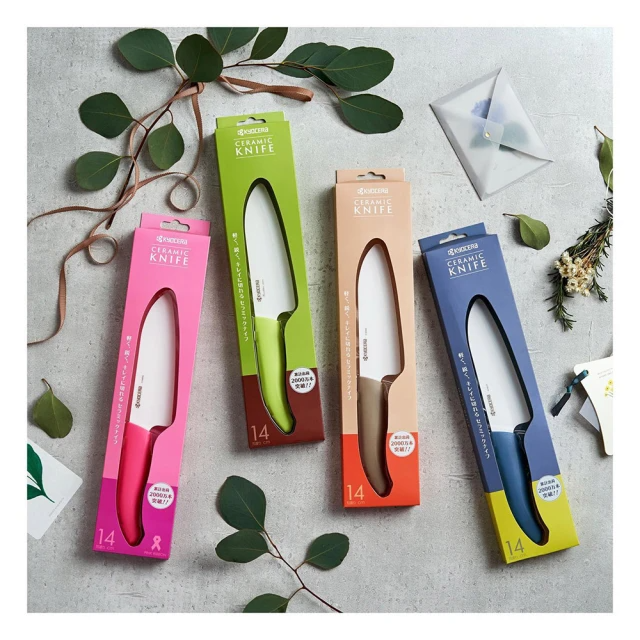 KYOCERA 京瓷 日本製造14CM陶瓷三德刀 贈削皮刀