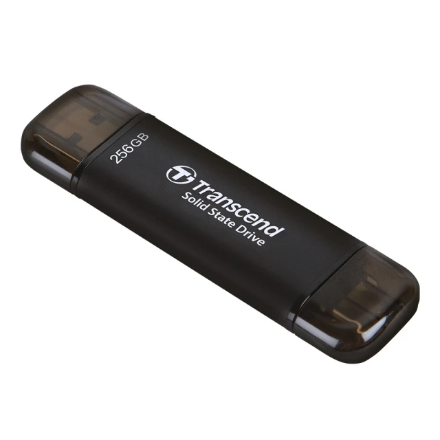 Transcend 創見USB3.2 雙介面固態行動碟-太空黑(TS256GESD310C)