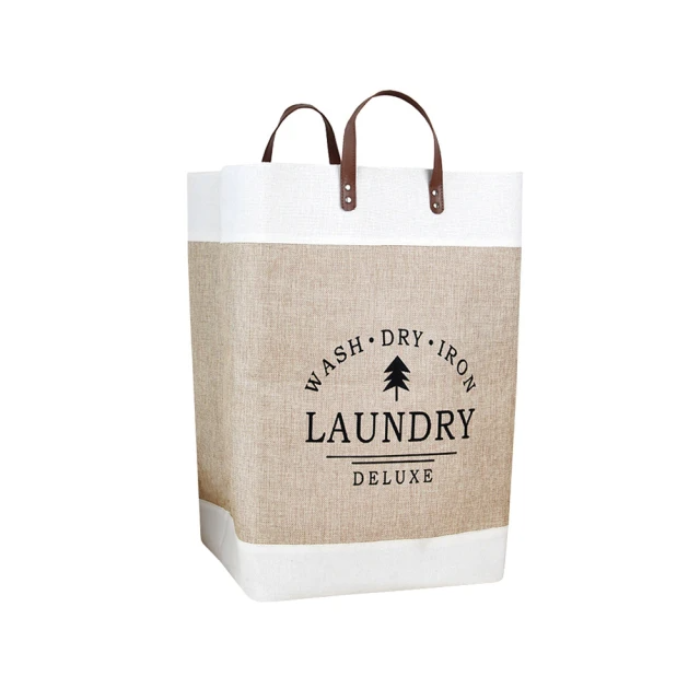 Mass 超大容量髒衣袋洗衣籃 玩具雜物棉麻收納籃