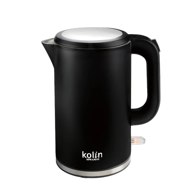 Kolin 歌林 1.7公升316不鏽鋼雙層防燙快煮壺-尊爵黑(KPK-LN210)